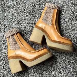 Chloe Jamie Knit Sock Ankle Boots